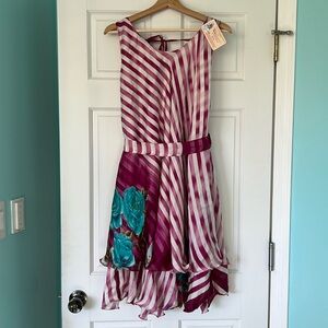 A Line Sleeveless Dress Recycled Sari Material